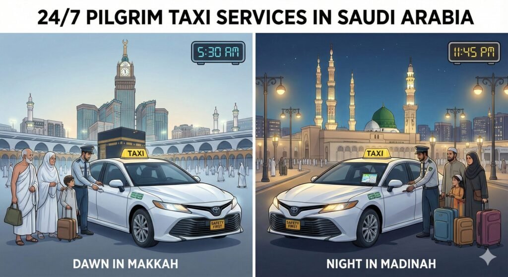 24/7 taxi services in Makkah and Madinah